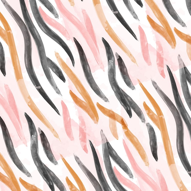 Free Vector watercolor animal print pattern