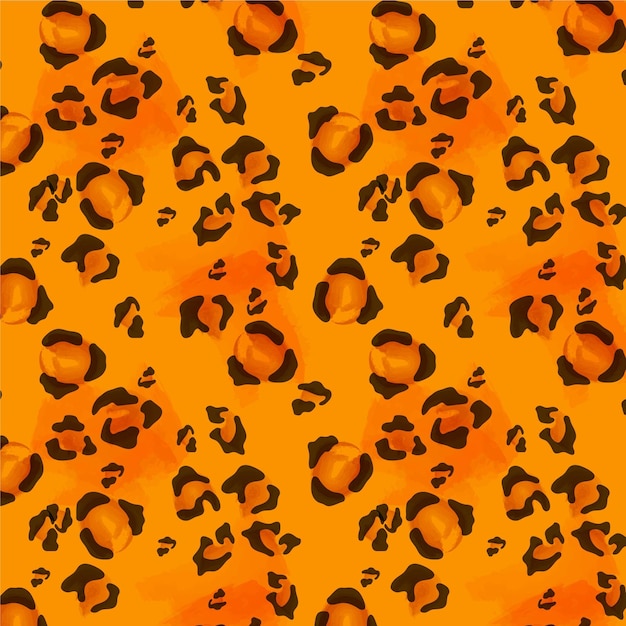 Free vector watercolor animal print pattern