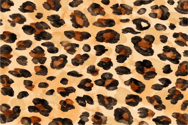 Watercolor animal print pattern