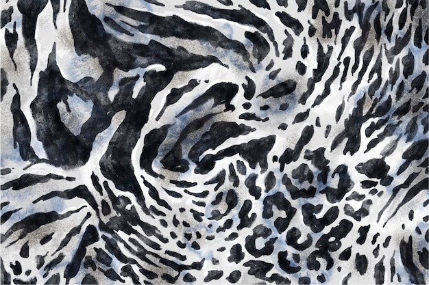 Free vector watercolor animal print pattern