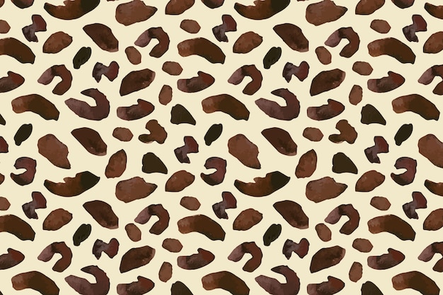 Free Vector watercolor animal print wildlife seamless pattern