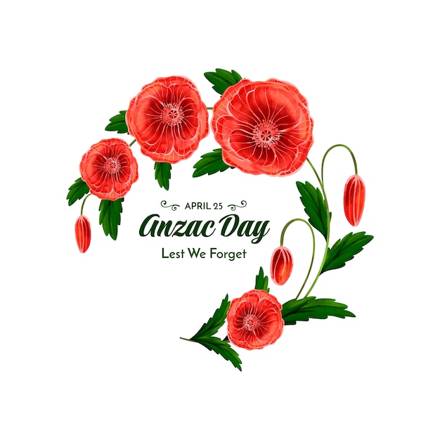 Watercolor anzac day illustration