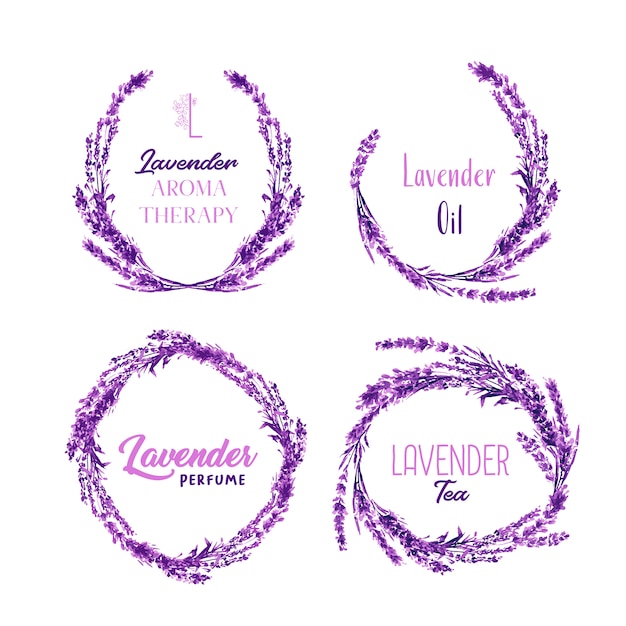 Free Vector watercolor or aquarelle paintings of lavender