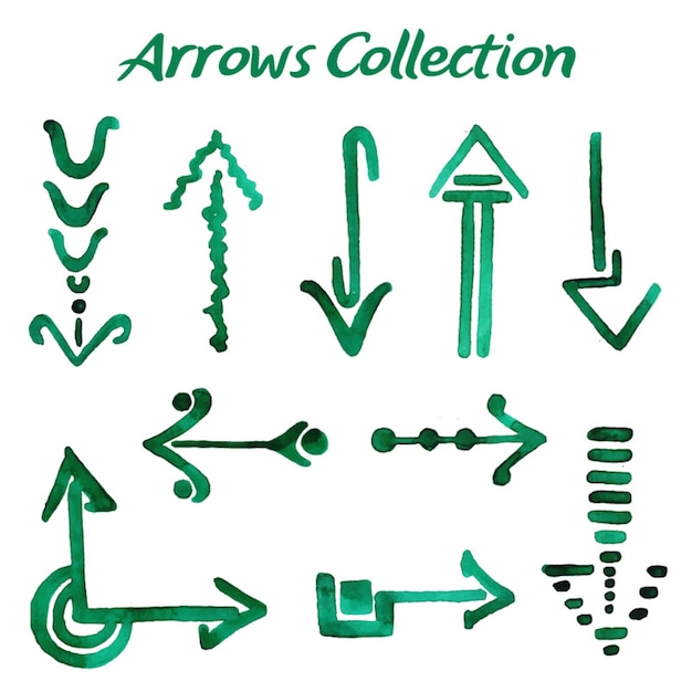 Free Vector watercolor arrows collection