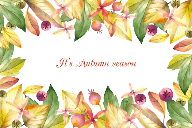 Free Vector watercolor autumn background