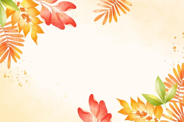 Watercolor autumn background