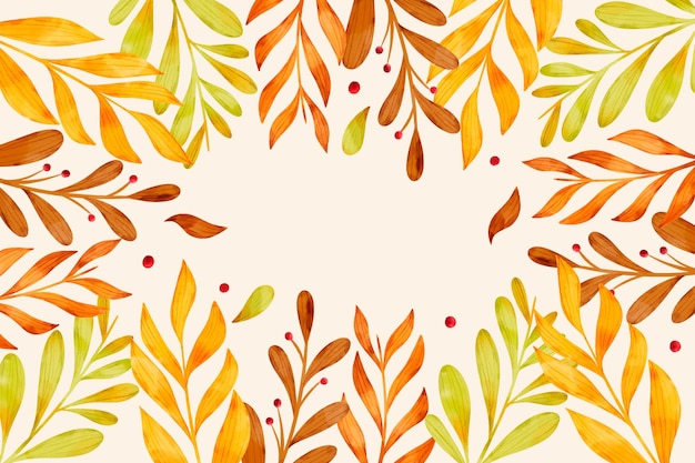 Watercolor autumn background