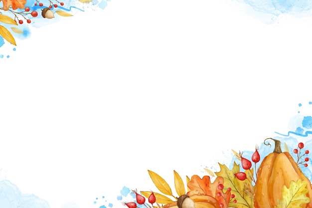 Watercolor autumn celebration background