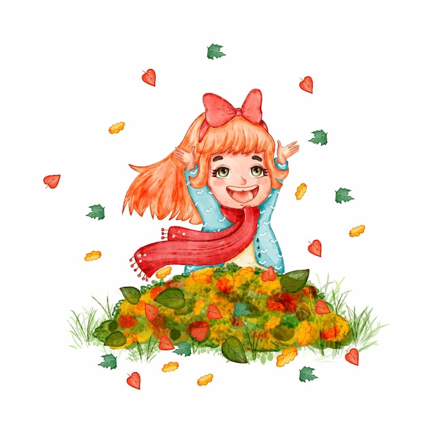 Free Vector watercolor autumn illustration