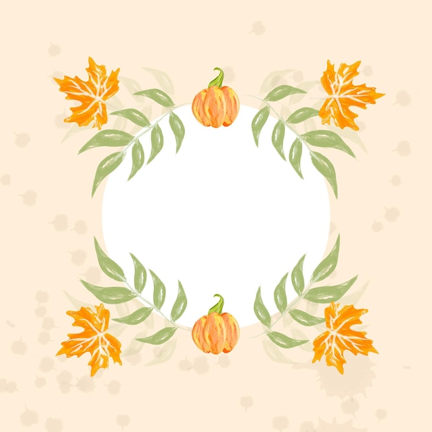 Free vector watercolor autumn ornaments collection