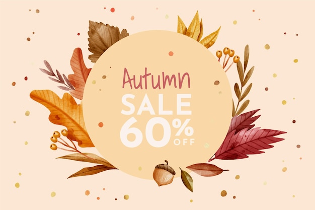 Watercolor autumn sales with special discount