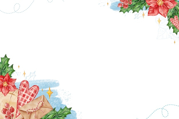 Watercolor background for christmas season celebration