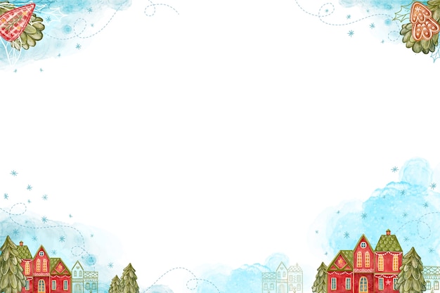 Watercolor background for christmas season celebration