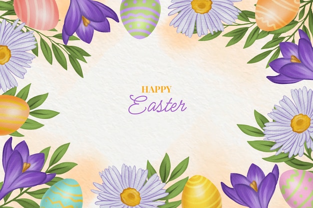 Watercolor background for easter celebration