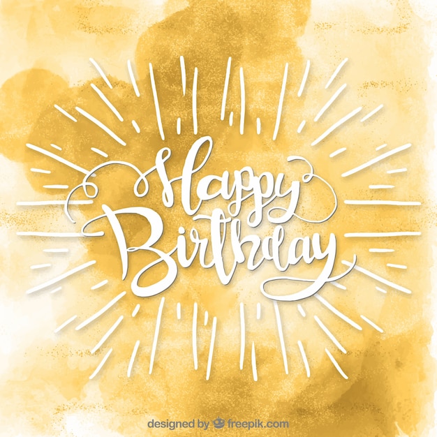 Free Vector watercolor background for happy birthday