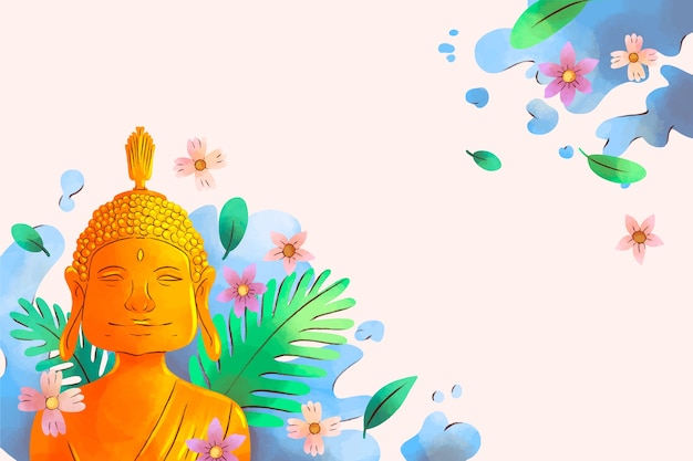 Watercolor background for songkran water festival celebration