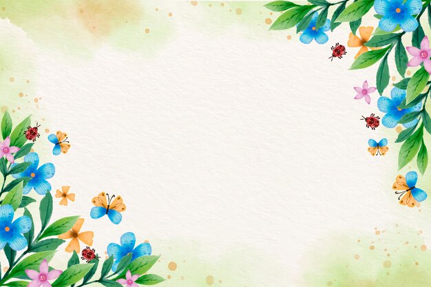 Watercolor background for spring celebration