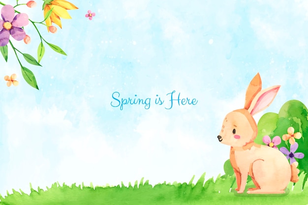 Watercolor background for spring season celebration