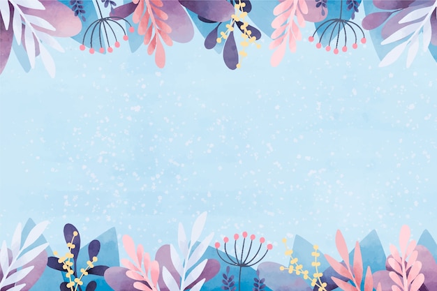 Watercolor background for wintertime season