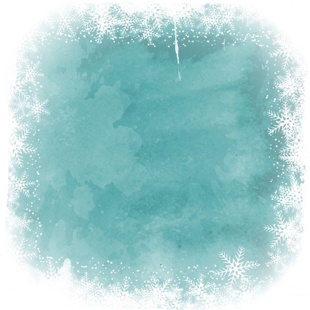 Free Vector watercolor background with snowy border