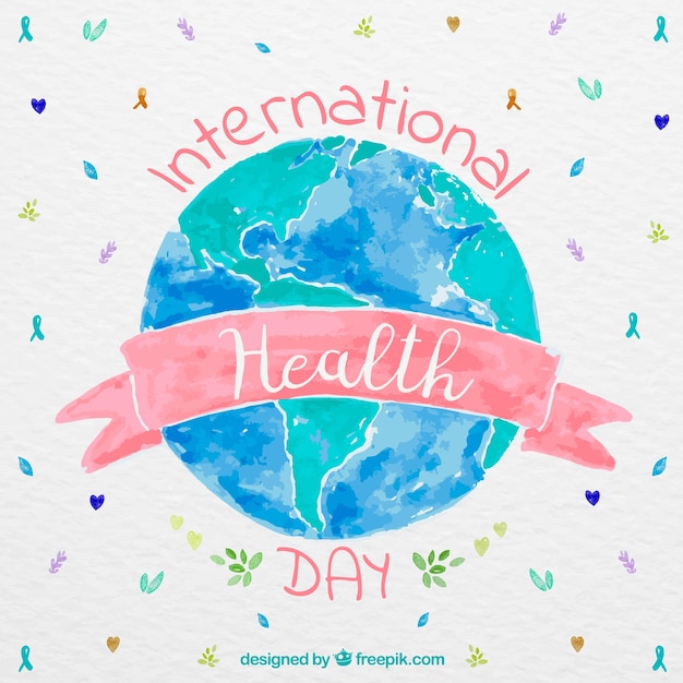 Free vector watercolor background of world health day