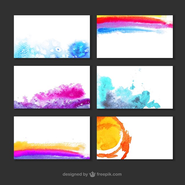 Watercolor backgrounds collection