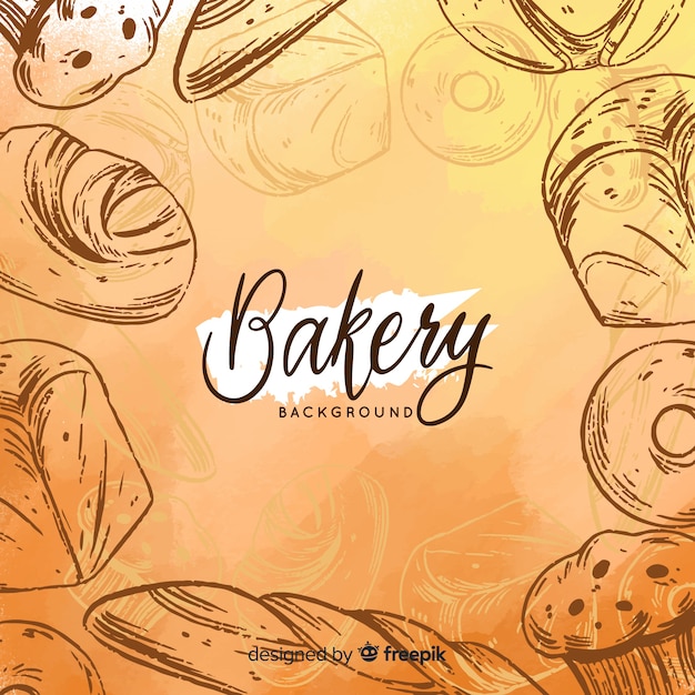 Free Vector watercolor bakery background