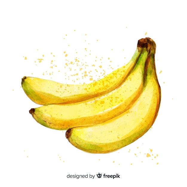 Watercolor banana background