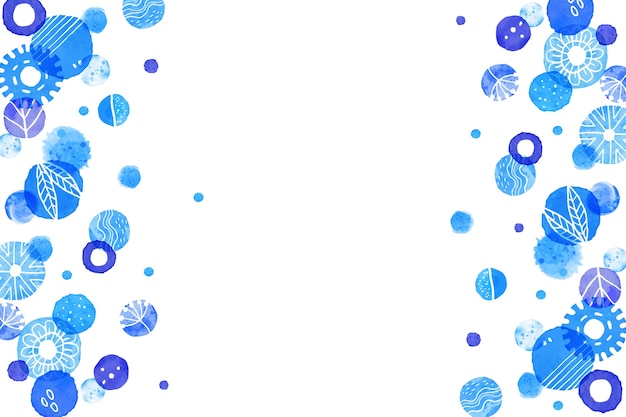 Watercolor blue dots background