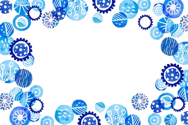 Watercolor blue dots background