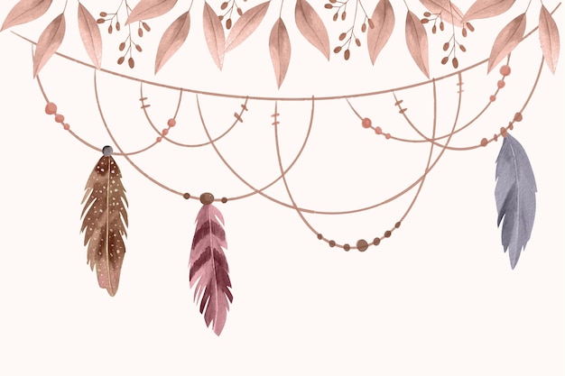 Free Vector watercolor boho background