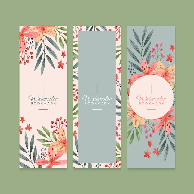 Watercolor bookmark design