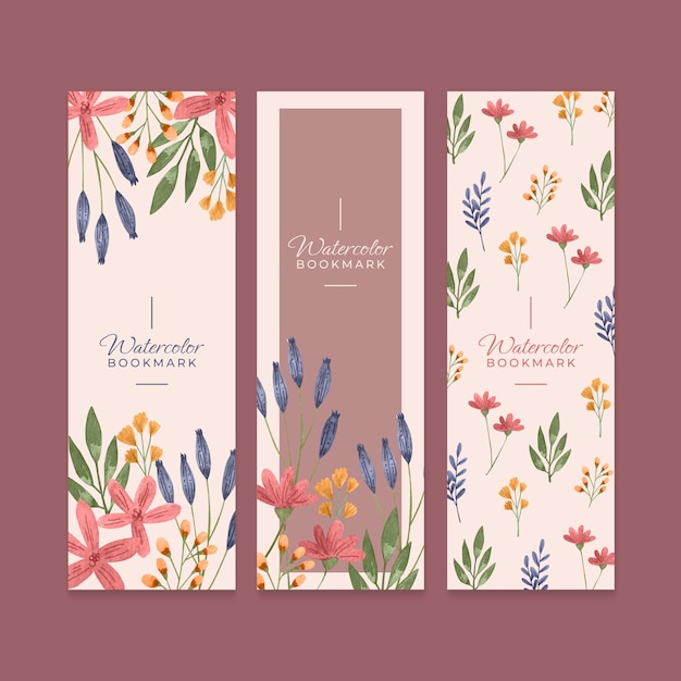 Watercolor bookmark design