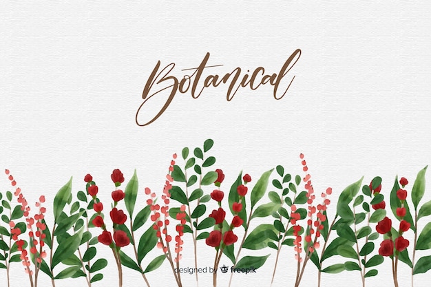 Free Vector watercolor botanical background