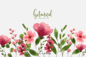 Free vector watercolor botanical background