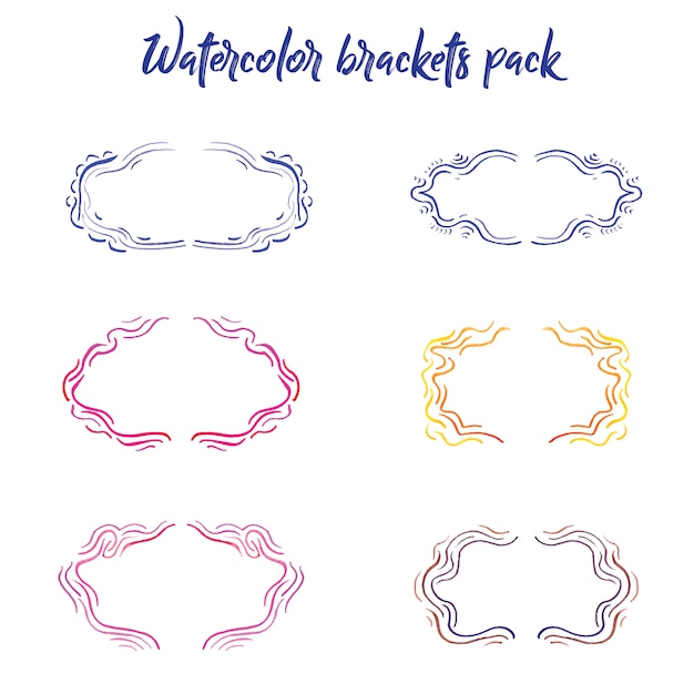 watercolor brackets collection