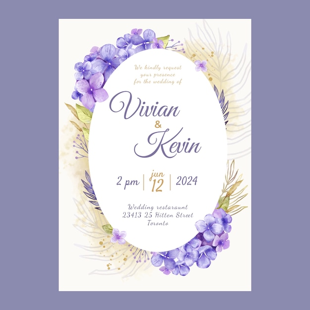 Free Vector watercolor bridal shower invitation