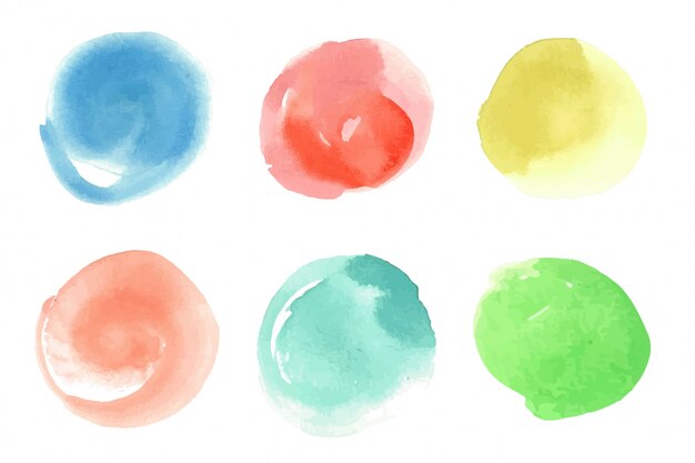 Watercolor brush stroke collection