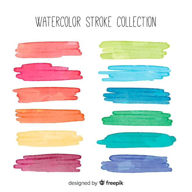 Watercolor brush stroke pack