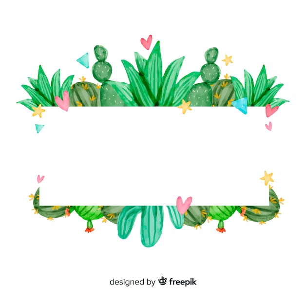 Free Vector watercolor cactus background