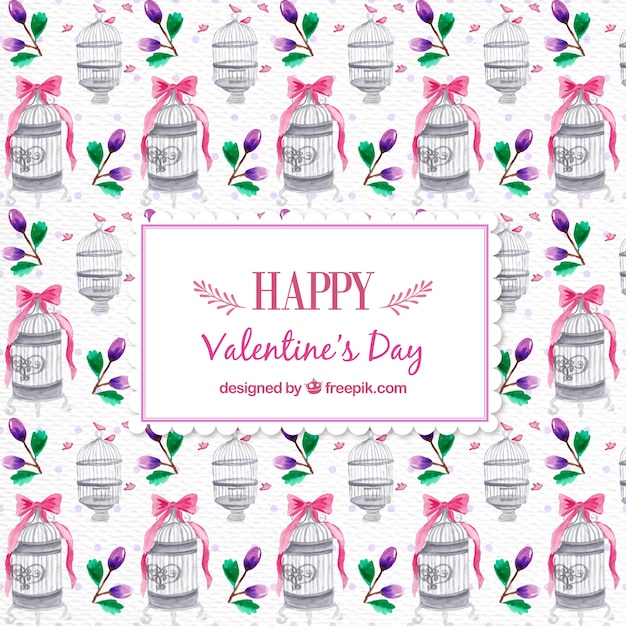 Free Vector watercolor cage pattern