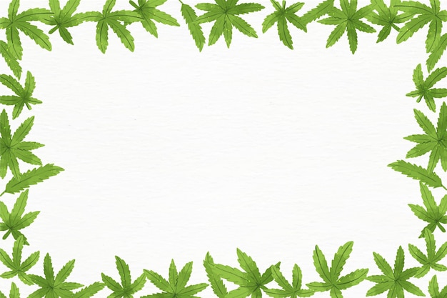 Free Vector watercolor cannabis leaf background with empty space