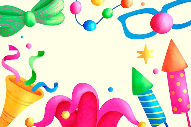 Watercolor carnival background