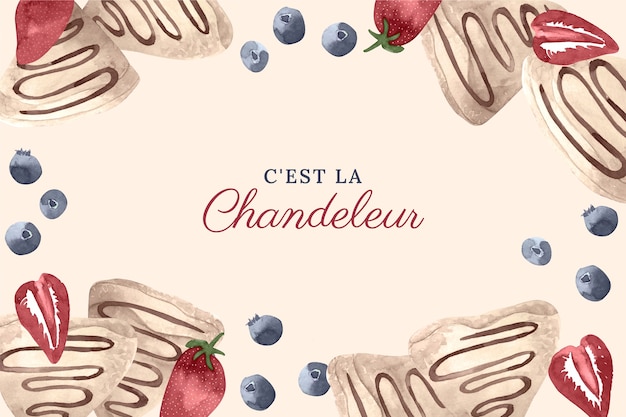 Watercolor chandeleur background