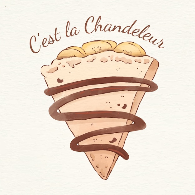 Free Vector watercolor chandeleur illustration