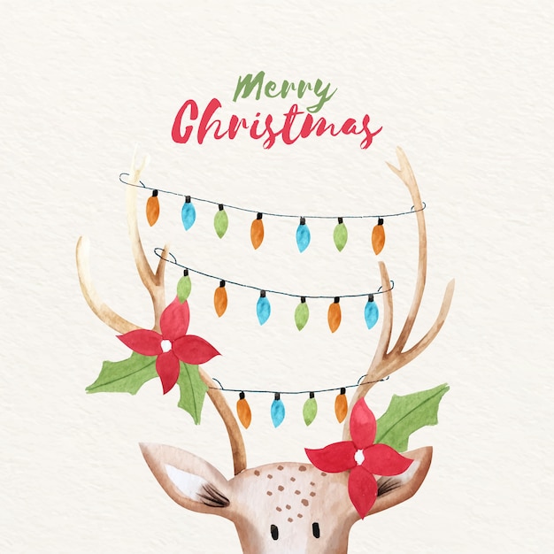 Free vector watercolor christmas background concept