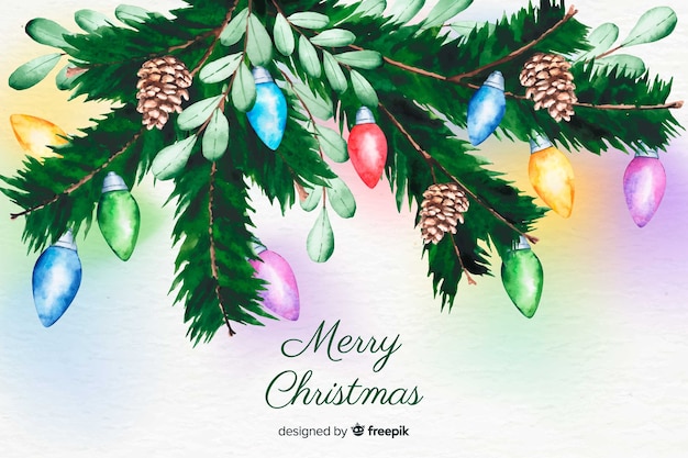 Watercolor christmas background