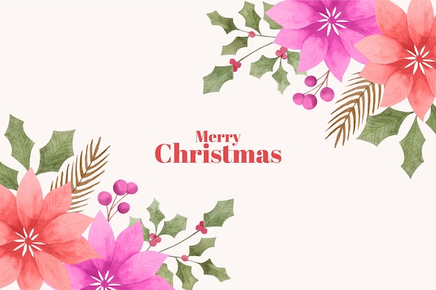 Watercolor christmas background