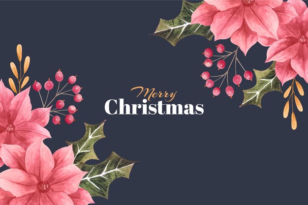 Watercolor christmas background