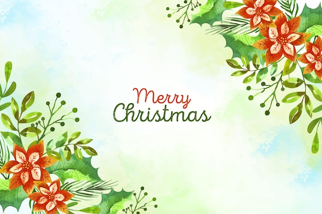 Watercolor christmas background